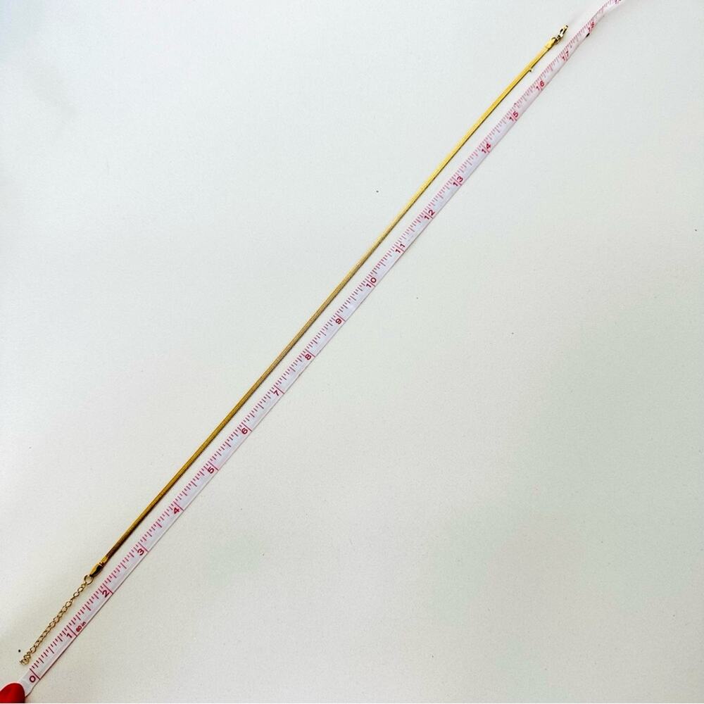 NEW NORDSTROM REVOLVE 18kt Gold Plated Choker Slim Chain Necklace Jewelry Retro - Picture 11 of 11